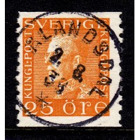 F.184, 25 öre König Gustaf V, ÅLANDSDAL 2-8-38 [C/U]