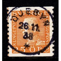 F.184, 25 öre Gustaf V profile left, ÖJEBYN 26-11-38 [BD/NB]