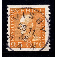 F.184, 25 öre Gustaf V profil vänster, VISBY 28-11-38 [I/GO]