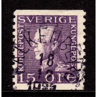 F.175A, 15 öre Gustaf V, profile left, FALKENBERG 18-12-22 [N/HA]