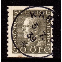 F.192c, 50 öre Gustaf V profil vänster, KARSJÖ 3-7-39 [X/HÄL]