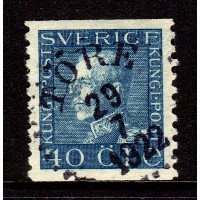 F.188b, 40 öre Gustaf V profil vänster, TÖRE 29-7-22 [BD/NB]