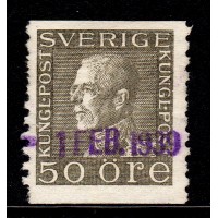 F.192, 50 öre Gustaf V profil vänster, 1 FEB 1939, ktt