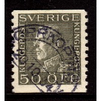 F.192, 50 öre Gustaf V profil vänster, NORRKÖPING 20-10-34 [E/ÖG]