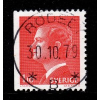 F.919B1, 1.10 kr Carl XVI Gustaf, typ I, RÖDEBY B 30-10-79 [K/BL]