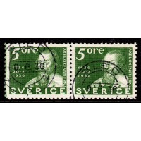 F.246C, 5 öre Tercentenary of the Post Office, ÅLED 9-6-36 [N/HA], pair