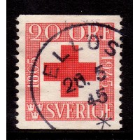 F.358A, 20 öre Swedish Red Cross 80 years, ELLÖS 20-5-45 [O/BO]