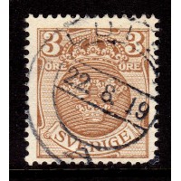 F.73, 3 öre Small Coat of Arms, LULEÅ 22-8-19 [BD/NB]