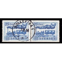 F.484A, 25 öre Swedish railways 100 years, SOLLEFTEÅ 7-12-56 [Y/Å]