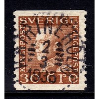 F.186c, 30 öre Gustaf V profil vänster, KATRINEHOLM 2-3-35 [D/SÖ]