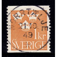 F.294, 1 kr Tre Kronor, NORRTÄLJE 21-10-49 [B/U]