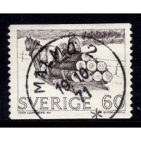 F.729v1, 60 öre Timbersledge from the Province of Småland, MALMÖ 19-10-71