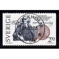 F.1249, 2.70 kr Traktat Sverige-USA 1783, STOCKHOLM 24-3-83, första dagen