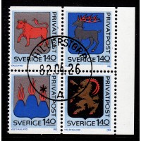 F.1206-1209BL, 1.40 kr Discount stamps IV, HILLERSTORP 26-4-82 [F/SM]