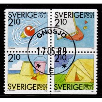 F.1563mfl, 2.30 kr Europa XVIII. Barnlekar, GNOSJÖ 17-5-89 [F/SM], första dagen