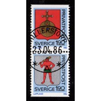 F.1404+1406SX, 1.90 kr Rabattmärken VIII, HILLERSTORP 23-4-86 [F/SM], första dagen