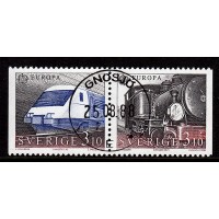 F.1519+1520SX, 2.20 kr Europa XVII. Transport och kommunikation, GNOSJÖ 25-8-88 [F/SM], första dagen