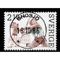 F.1421, 2.10 kr Friidrott, GNOSJÖ 18-10-86 [F/SM], första dagen