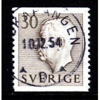 F.409, 30 öre Gustav VI Adolf typ I, HÖKARÄNGEN 10-12-54 [A/SÖ]