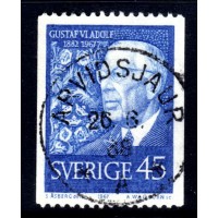 F.616A, 45 öre Gustav VI Adolf 85 år, ARVIDSJAUR 25-6-69 [BD/L]