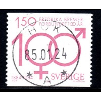F.1309, 1.50 kr Fredrika Bremerförbundet 100 år, HOK 24-1-85 [F/SM]