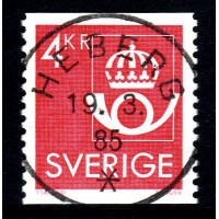 F.1335, 4 kr Postens emblem, HEBERG 19-3-85 [N/HA]