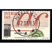 F.1240, 1.65 kr Tryckerikonsten i Sverige 500 år, JUKKASJÄRVI 2-3-83 [BD/L]