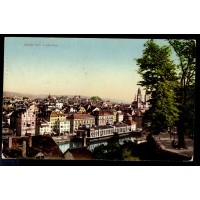 Schweiz - Zürich vom Lindenhof, kort skickat till Sverige 1917 (Kvalitet: 8)