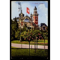 Schweiz - Zürich - Tonhalle, kort skickat till Sverige 1917 (Kvalitet: 7)